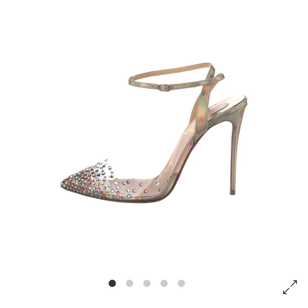 Chic Iridescent Stiletto Heels with Ankle Strap